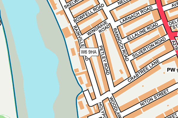 W6 9HA map - OS OpenMap – Local (Ordnance Survey)