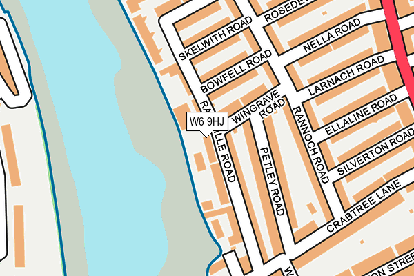 W6 9HJ map - OS OpenMap – Local (Ordnance Survey)