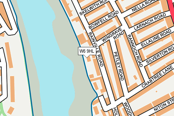 W6 9HL map - OS OpenMap – Local (Ordnance Survey)