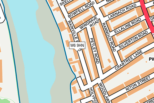 W6 9HN map - OS OpenMap – Local (Ordnance Survey)