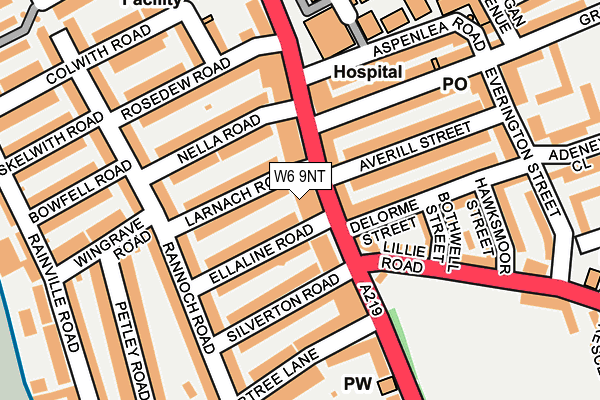 W6 9NT map - OS OpenMap – Local (Ordnance Survey)