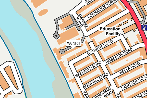 W6 9RH map - OS OpenMap – Local (Ordnance Survey)