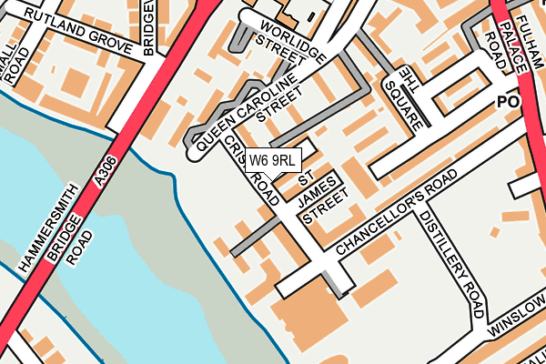 W6 9RL map - OS OpenMap – Local (Ordnance Survey)
