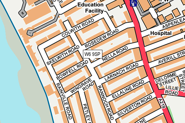 W6 9SP map - OS OpenMap – Local (Ordnance Survey)