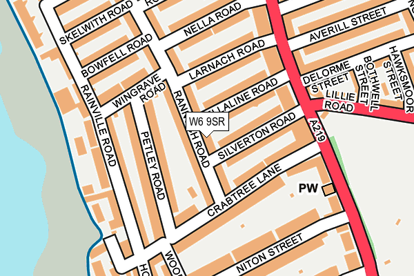 W6 9SR map - OS OpenMap – Local (Ordnance Survey)