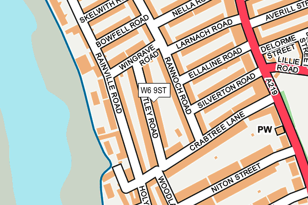 W6 9ST map - OS OpenMap – Local (Ordnance Survey)