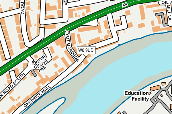 W6 9UD map - OS OpenMap – Local (Ordnance Survey)