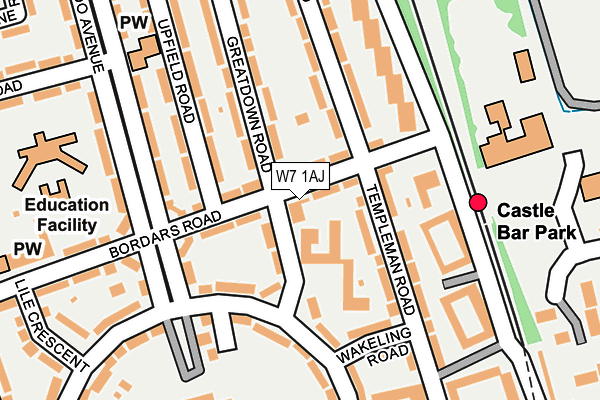 W7 1AJ map - OS OpenMap – Local (Ordnance Survey)