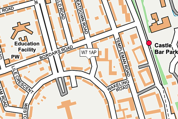 W7 1AP map - OS OpenMap – Local (Ordnance Survey)