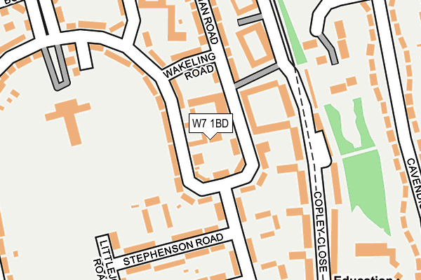 W7 1BD map - OS OpenMap – Local (Ordnance Survey)