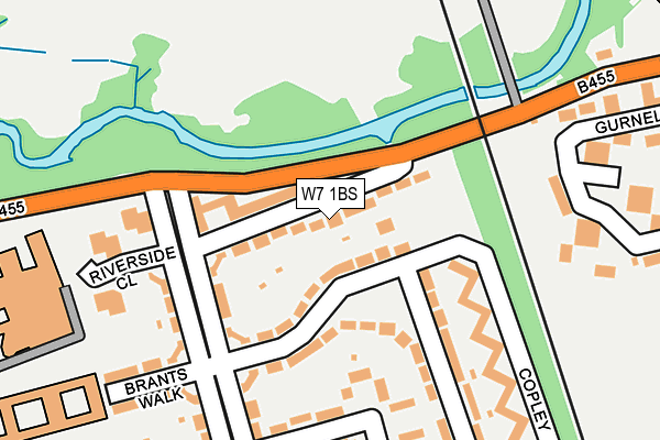 W7 1BS map - OS OpenMap – Local (Ordnance Survey)