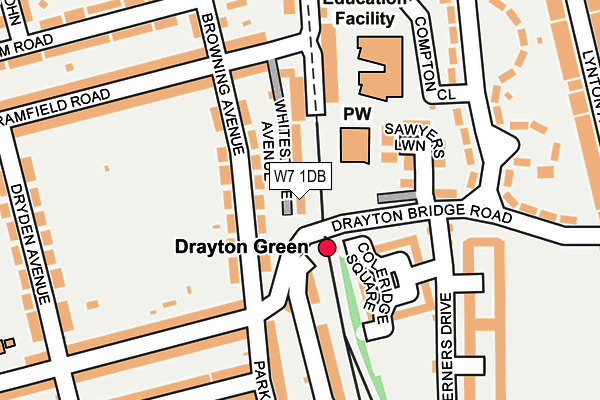 W7 1DB map - OS OpenMap – Local (Ordnance Survey)