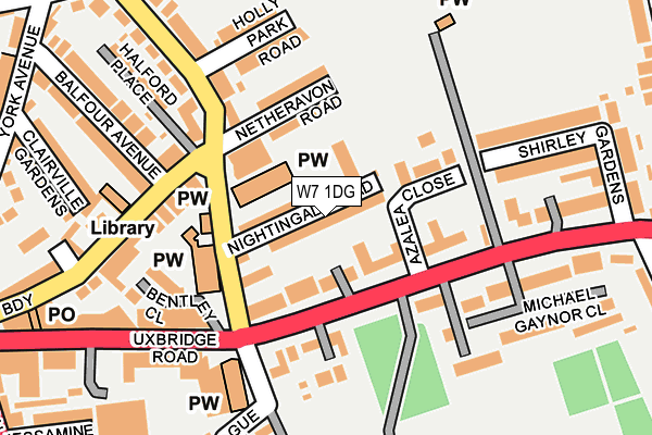 W7 1DG map - OS OpenMap – Local (Ordnance Survey)