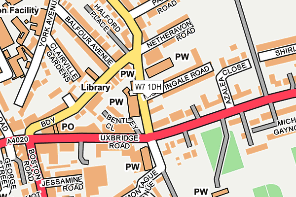W7 1DH map - OS OpenMap – Local (Ordnance Survey)
