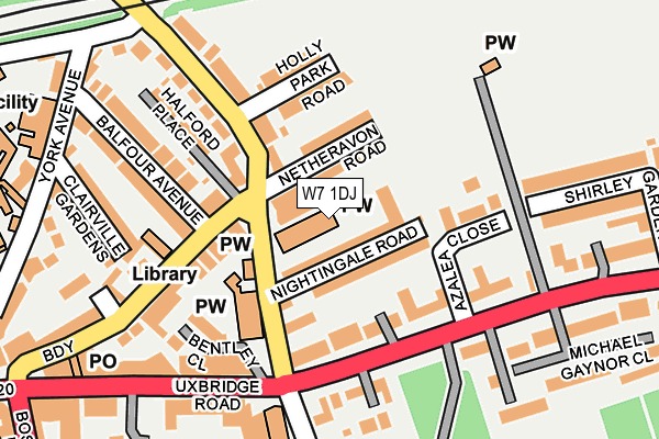 W7 1DJ map - OS OpenMap – Local (Ordnance Survey)