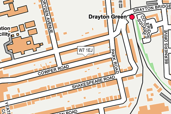W7 1EJ map - OS OpenMap – Local (Ordnance Survey)