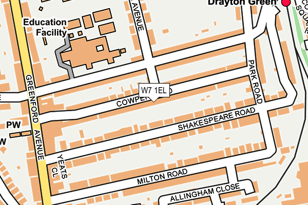 W7 1EL map - OS OpenMap – Local (Ordnance Survey)