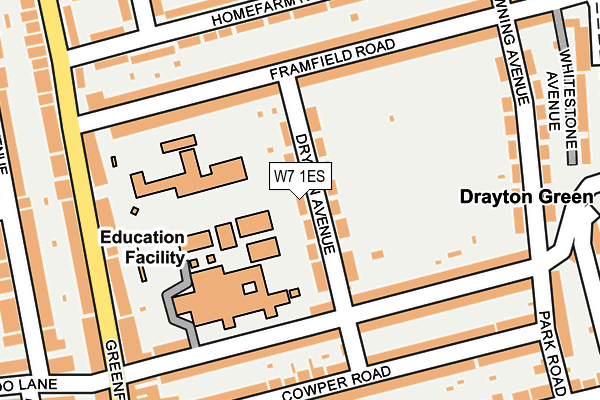 W7 1ES map - OS OpenMap – Local (Ordnance Survey)