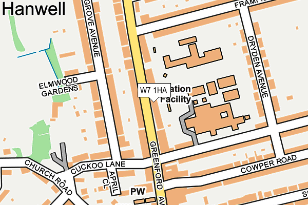 W7 1HA map - OS OpenMap – Local (Ordnance Survey)