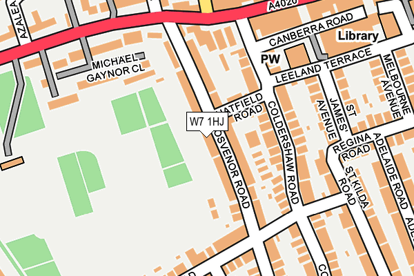 W7 1HJ map - OS OpenMap – Local (Ordnance Survey)