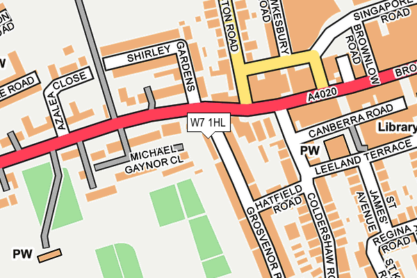 W7 1HL map - OS OpenMap – Local (Ordnance Survey)