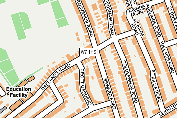 W7 1HS map - OS OpenMap – Local (Ordnance Survey)