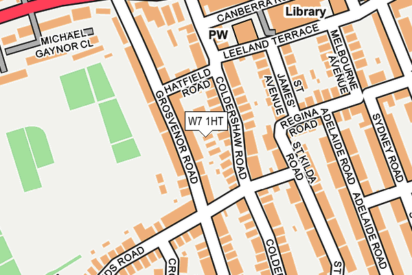 W7 1HT map - OS OpenMap – Local (Ordnance Survey)