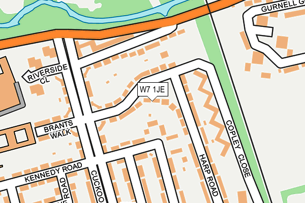 W7 1JE map - OS OpenMap – Local (Ordnance Survey)