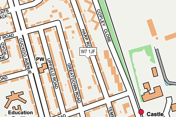 W7 1JF map - OS OpenMap – Local (Ordnance Survey)