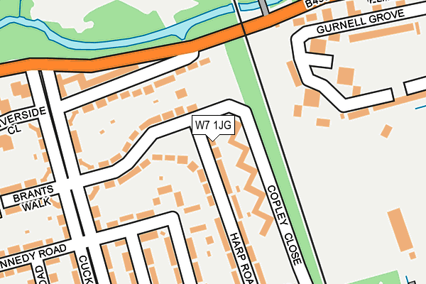 W7 1JG map - OS OpenMap – Local (Ordnance Survey)
