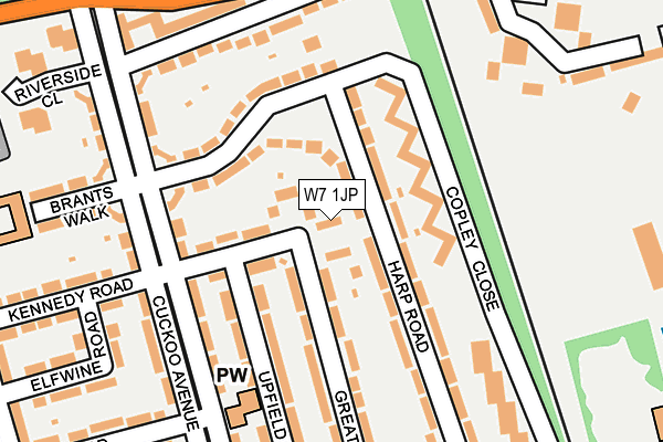 W7 1JP map - OS OpenMap – Local (Ordnance Survey)