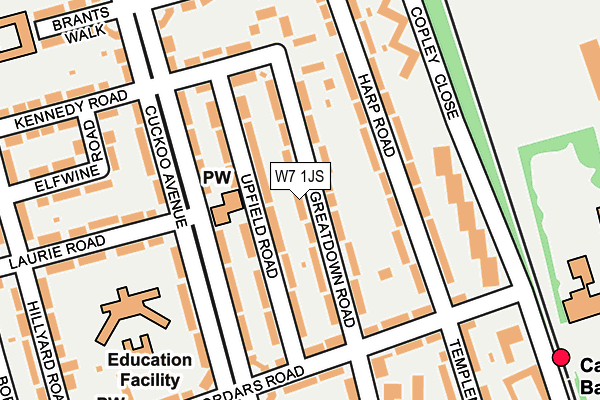W7 1JS map - OS OpenMap – Local (Ordnance Survey)