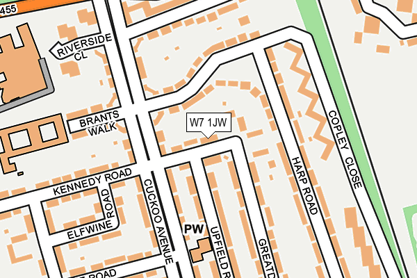 W7 1JW map - OS OpenMap – Local (Ordnance Survey)