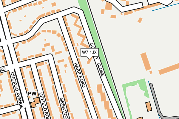 W7 1JX map - OS OpenMap – Local (Ordnance Survey)