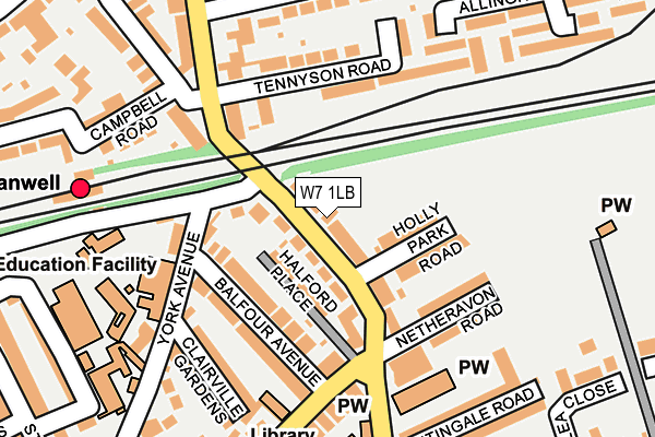 W7 1LB map - OS OpenMap – Local (Ordnance Survey)