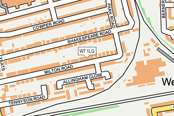 W7 1LG map - OS OpenMap – Local (Ordnance Survey)