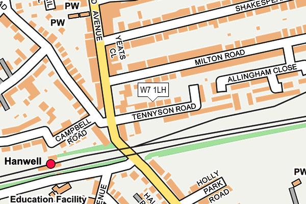 W7 1LH map - OS OpenMap – Local (Ordnance Survey)