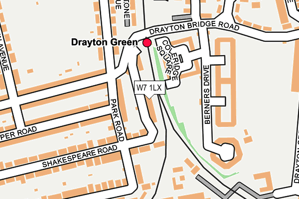 W7 1LX map - OS OpenMap – Local (Ordnance Survey)