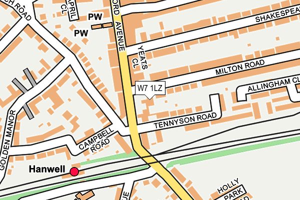 W7 1LZ map - OS OpenMap – Local (Ordnance Survey)