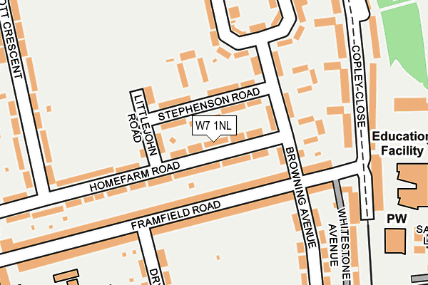 W7 1NL map - OS OpenMap – Local (Ordnance Survey)