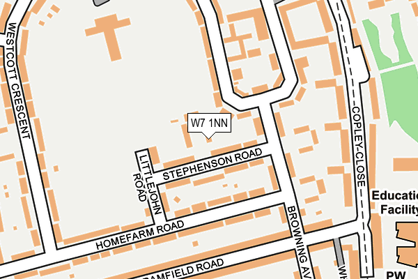 W7 1NN map - OS OpenMap – Local (Ordnance Survey)