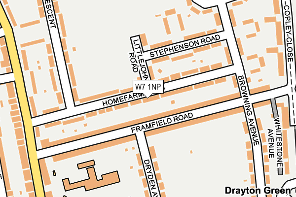 W7 1NP map - OS OpenMap – Local (Ordnance Survey)