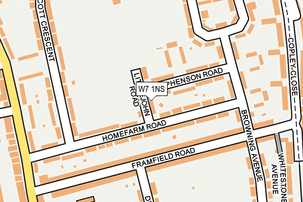 W7 1NS map - OS OpenMap – Local (Ordnance Survey)