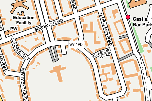 W7 1PD map - OS OpenMap – Local (Ordnance Survey)