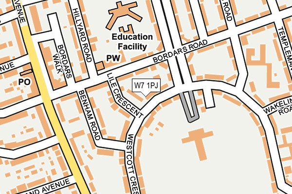 W7 1PJ map - OS OpenMap – Local (Ordnance Survey)