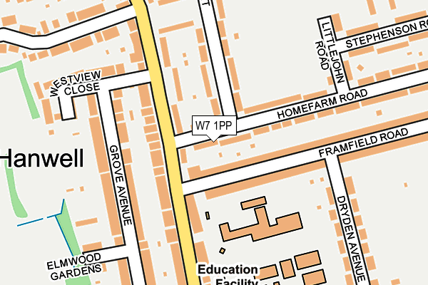 W7 1PP map - OS OpenMap – Local (Ordnance Survey)