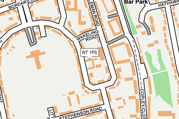 W7 1PS map - OS OpenMap – Local (Ordnance Survey)