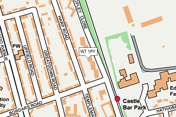 W7 1PY map - OS OpenMap – Local (Ordnance Survey)