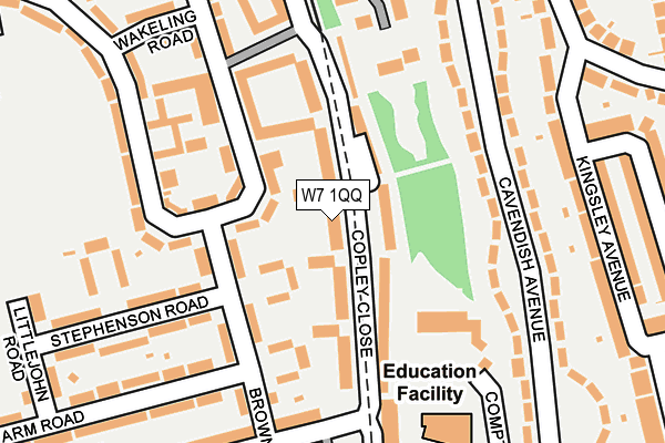 W7 1QQ map - OS OpenMap – Local (Ordnance Survey)