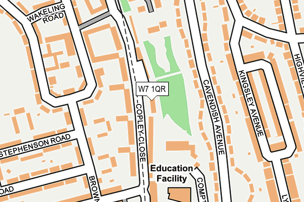 W7 1QR map - OS OpenMap – Local (Ordnance Survey)